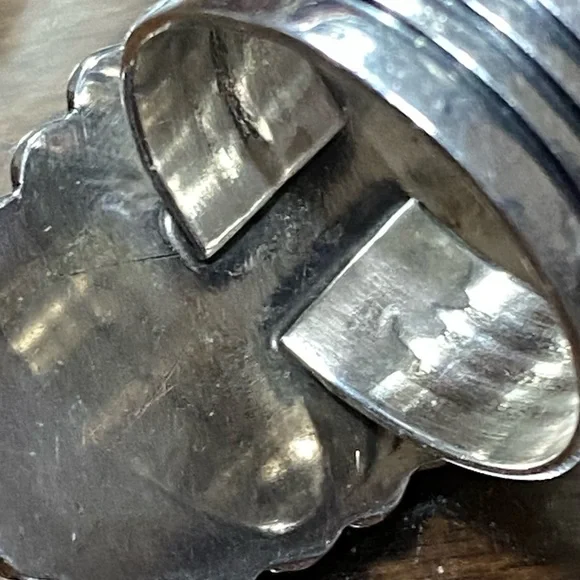 Turquoise Silver Ring Native American made - Picture 9 of 12